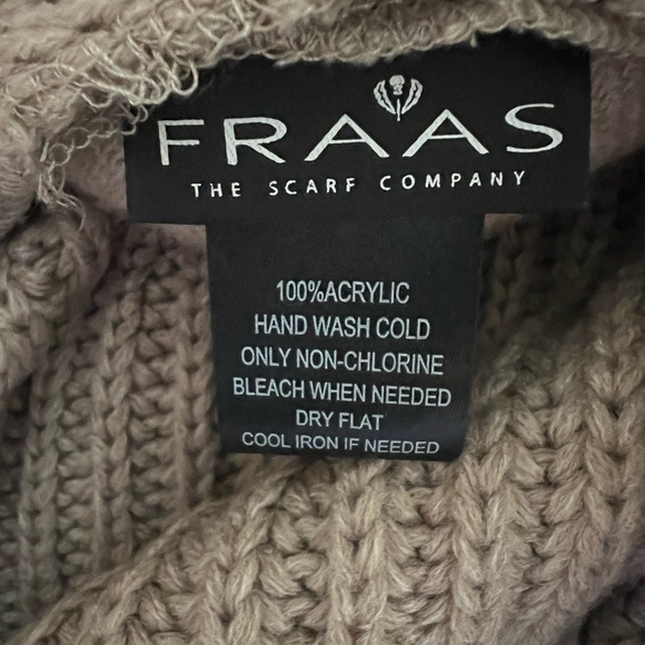 Womens V. FRAAS Plaid Poncho Sweater with Cowl Collar Tan Brown Green One Size - Picture 5 of 5